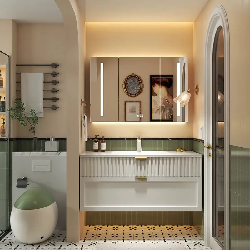 Szafka łazienkowa w kremowym s – Home Bathroom Vanity Combo recenzja i cena